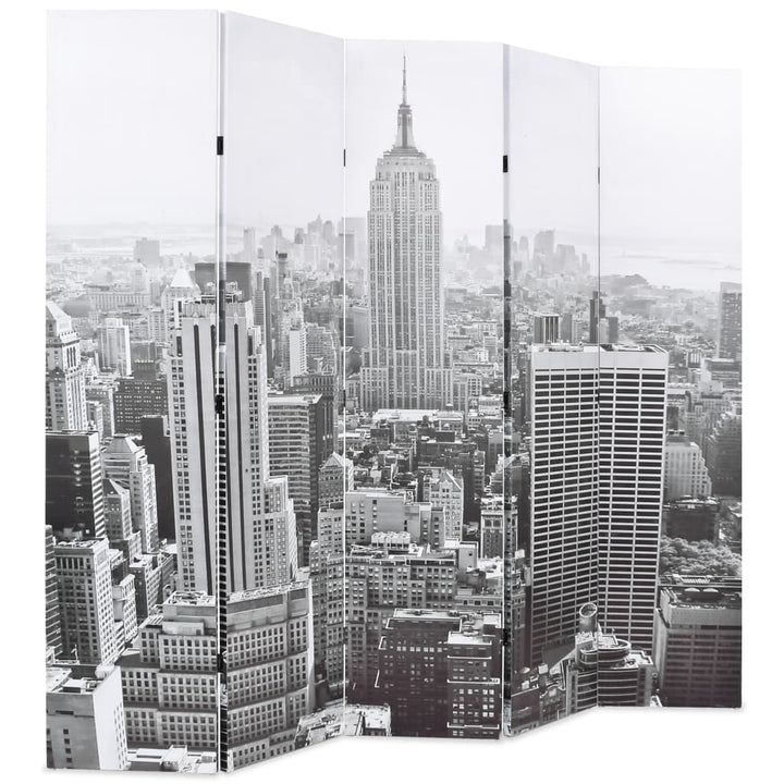 foldbar rumdeler 200 x 170 cm New York by Day sort og hvid
