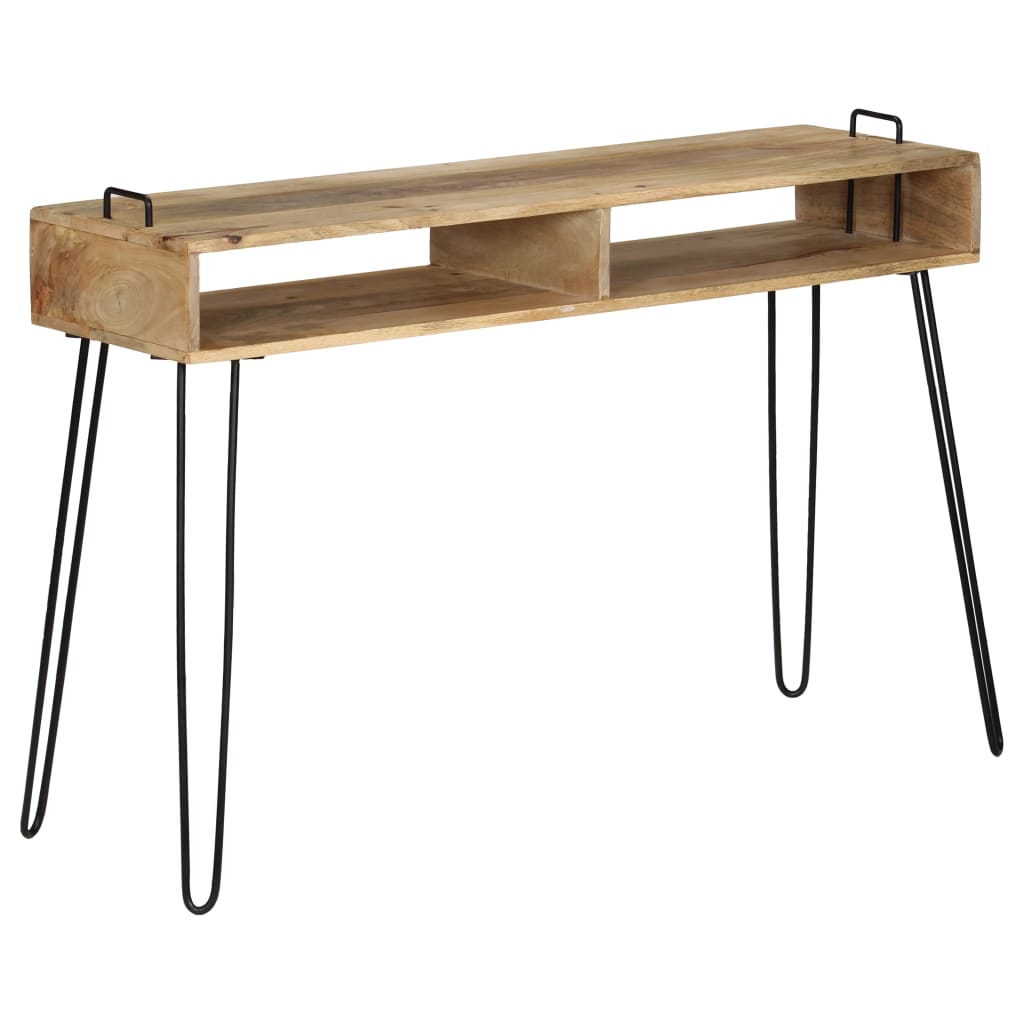konsolbord i massivt mangotræ 115 x 35 x 76 cm