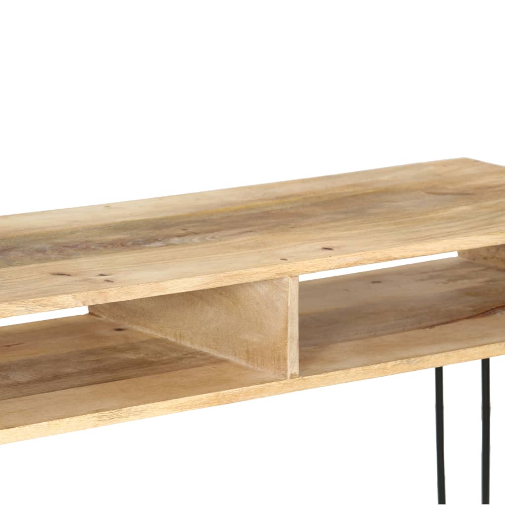 konsolbord i massivt mangotræ 115 x 35 x 76 cm