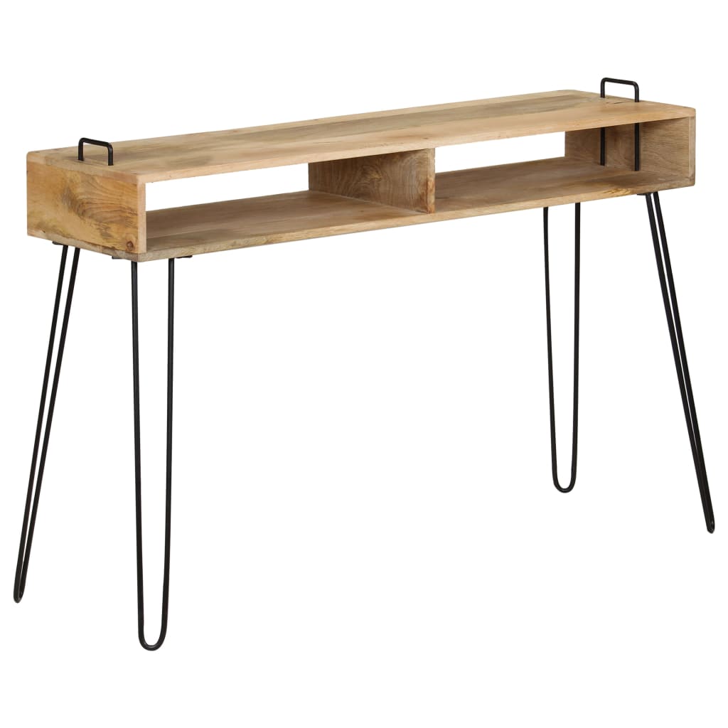 konsolbord i massivt mangotræ 115 x 35 x 76 cm