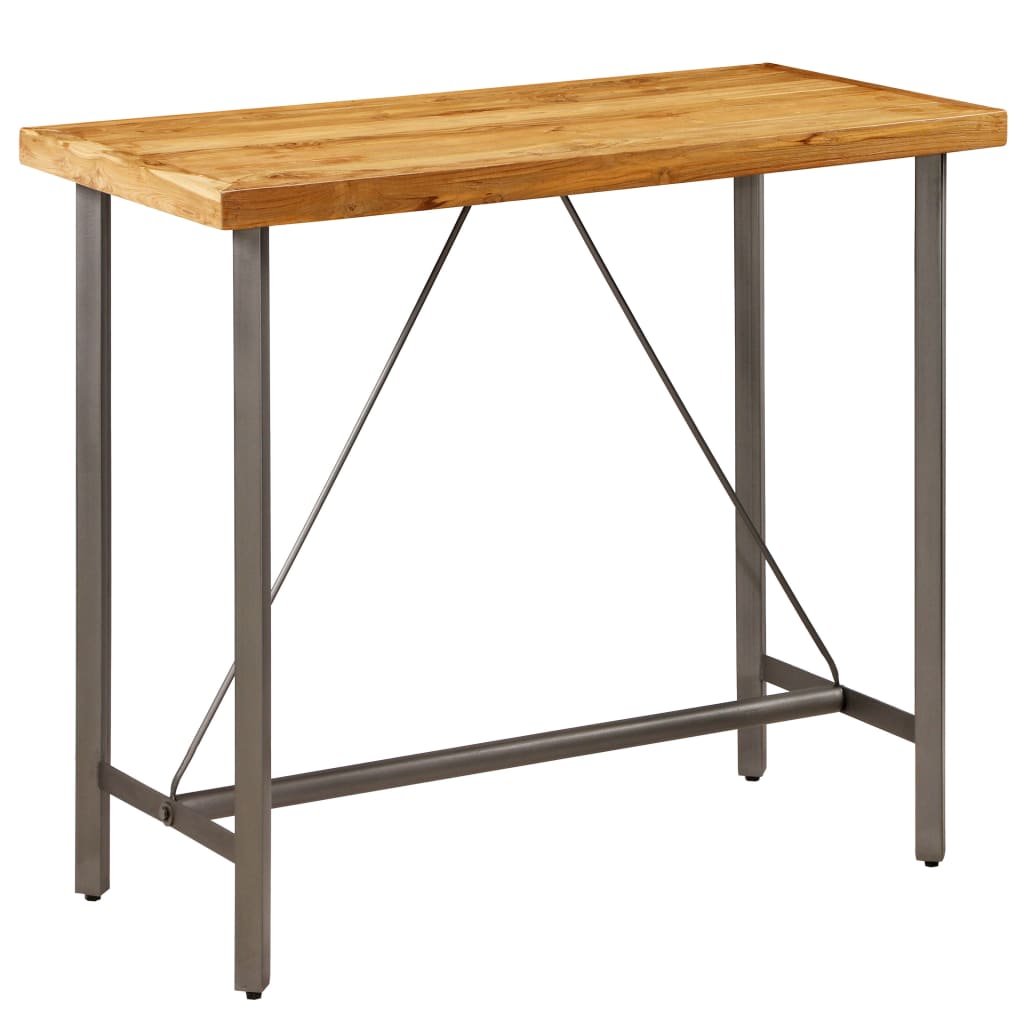 barbord 120x58x106 cm massivt genbrugsteak