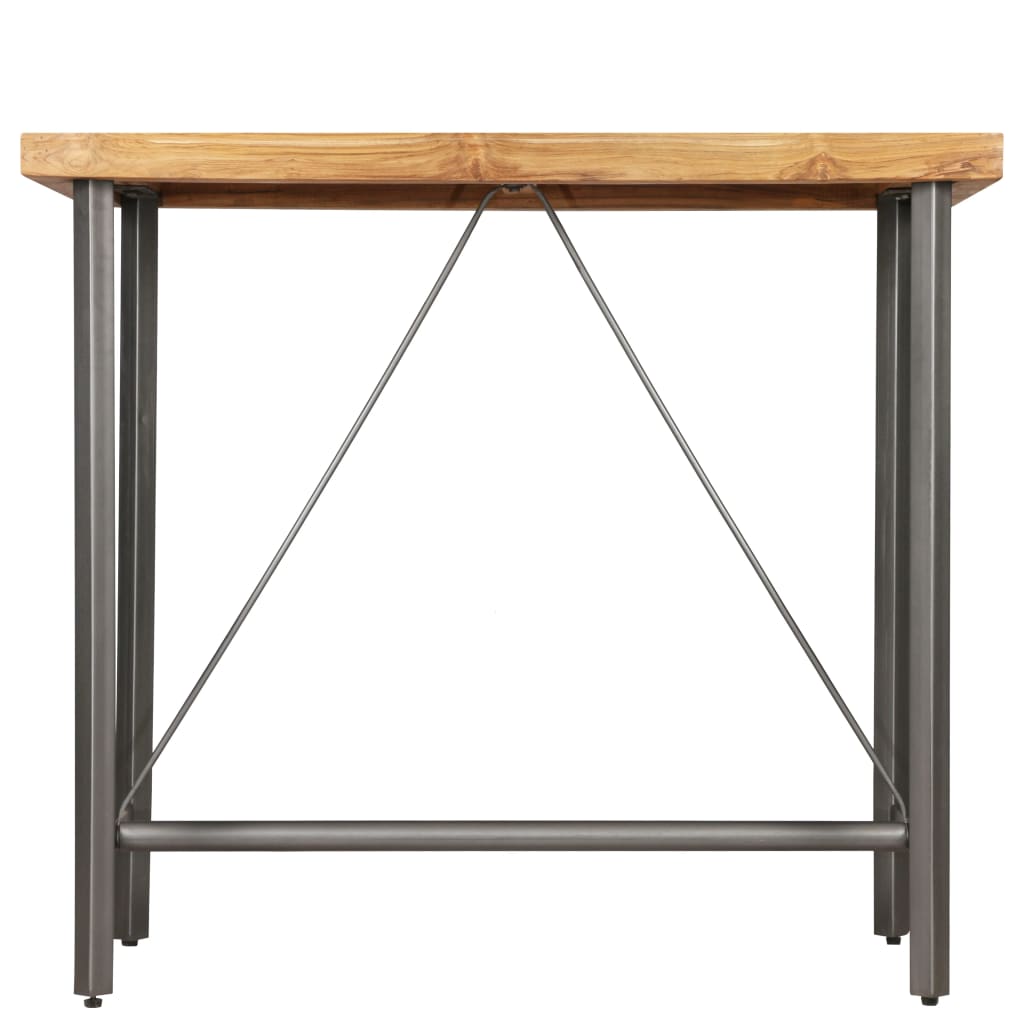 barbord 120x58x106 cm massivt genbrugsteak