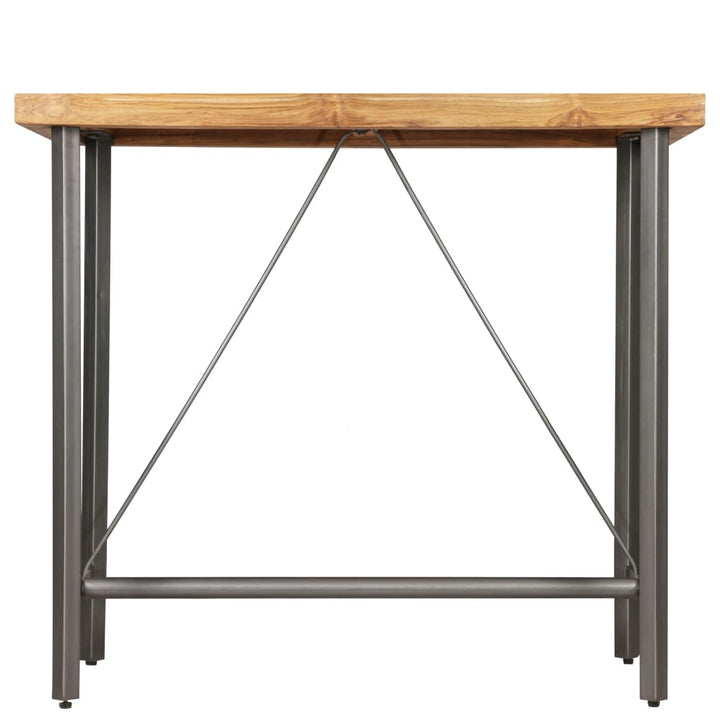 barbord 120x58x106 cm massivt genbrugsteak