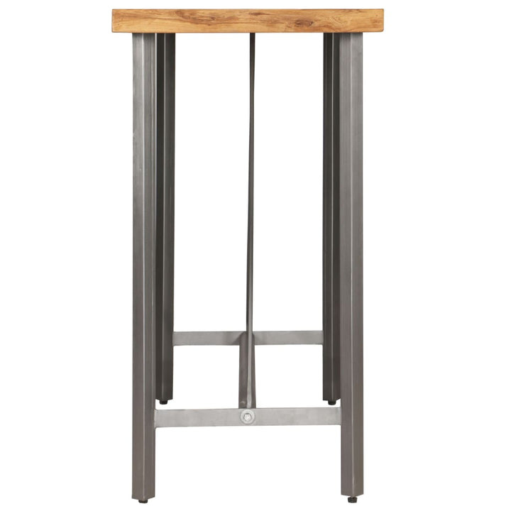 barbord 120x58x106 cm massivt genbrugsteak