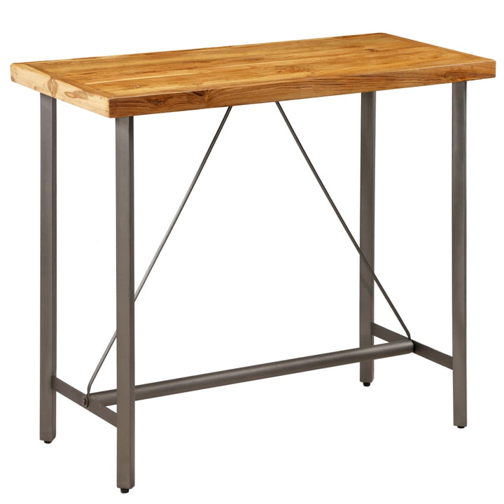 barbord 120x58x106 cm massivt genbrugsteak