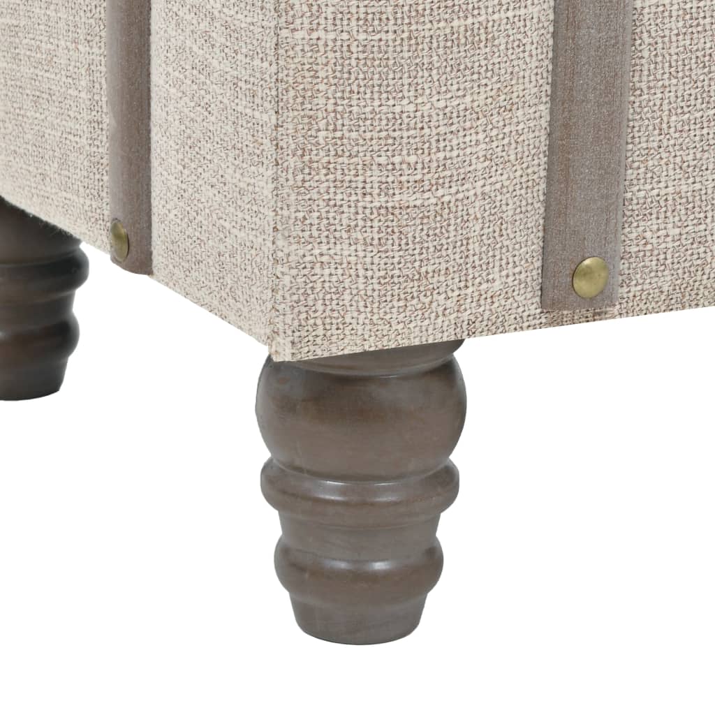 opbevaringsbænksæt 3 dele 112x37x45 cm massivt træ og stål