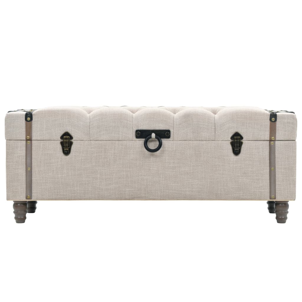 opbevaringsbænksæt 3 dele 112x37x45 cm massivt træ og stål