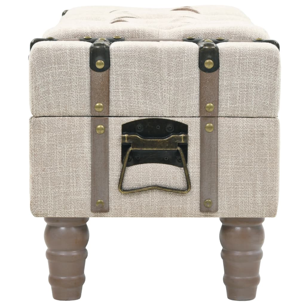 opbevaringsbænk 111x34x37 cm massivt træ og stål