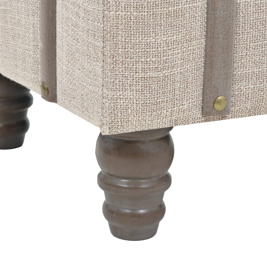 opbevaringsbænk 111x34x37 cm massivt træ og stål