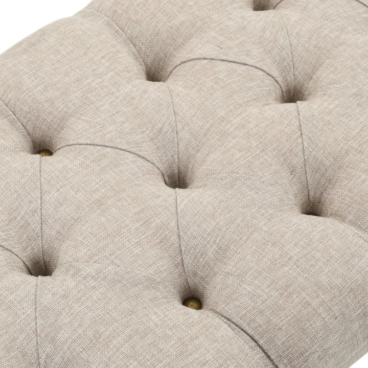 opbevaringsbænk massivt træ og stof 103 x 51 x 44 cm