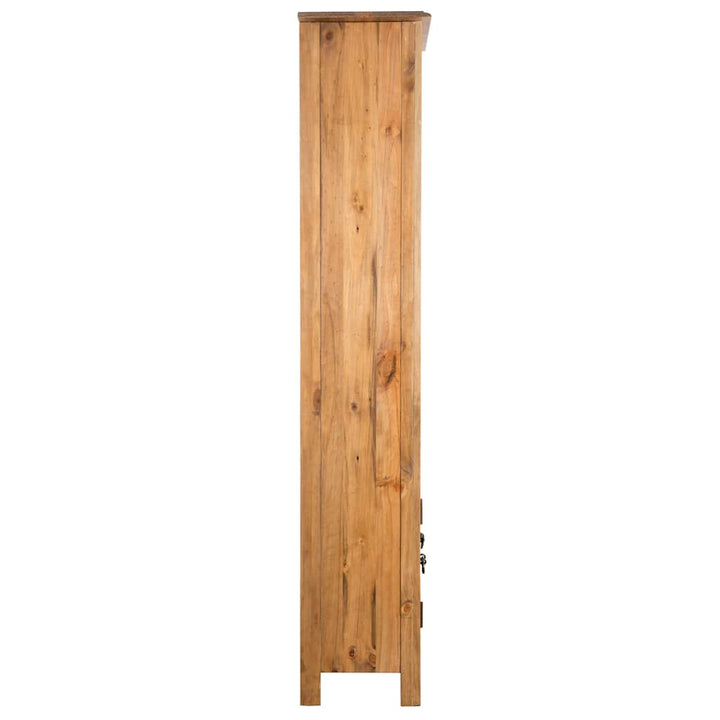 fritstående badeværelsesskab 48x32x170 cm massivt fyrretræ