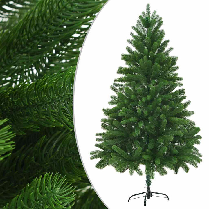 kunstigt juletræ med naturtro nåle 210 cm grøn