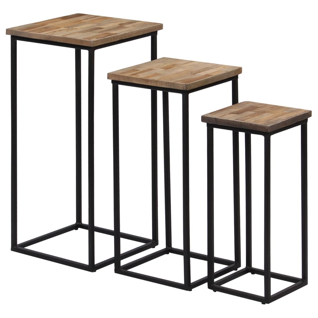 plantebordssæt 3 dele genanvendt teak