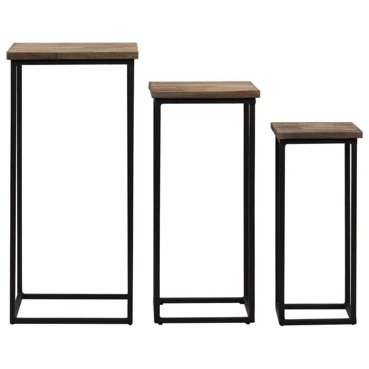 plantebordssæt 3 dele genanvendt teak