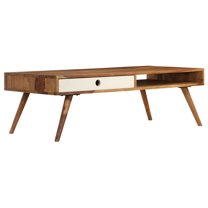 sofabord 110 x 50 x 35 cm massivt akacietræ
