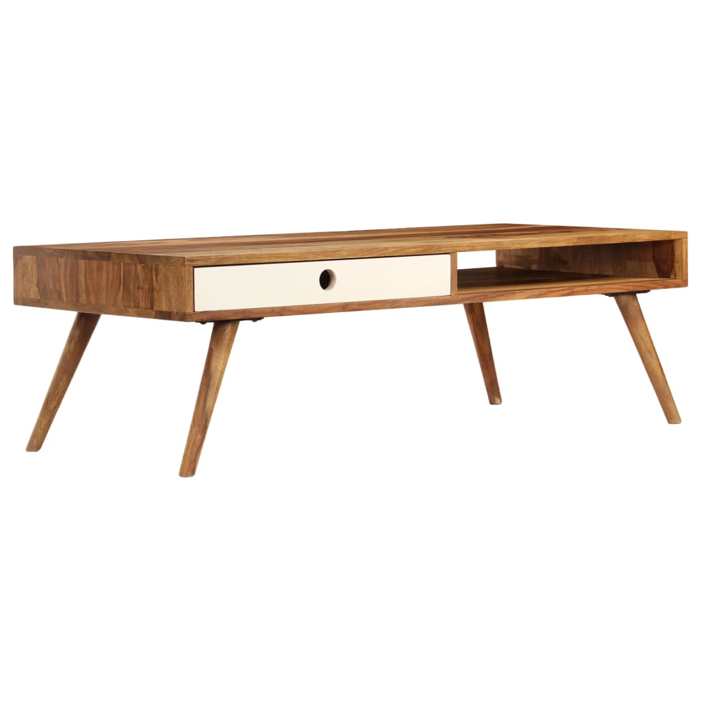 sofabord 110 x 50 x 35 cm massivt akacietræ