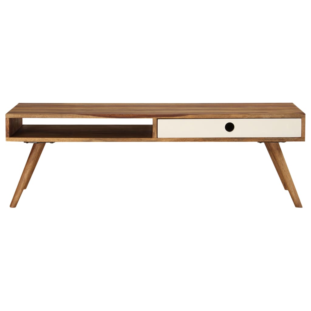 sofabord 110 x 50 x 35 cm massivt akacietræ