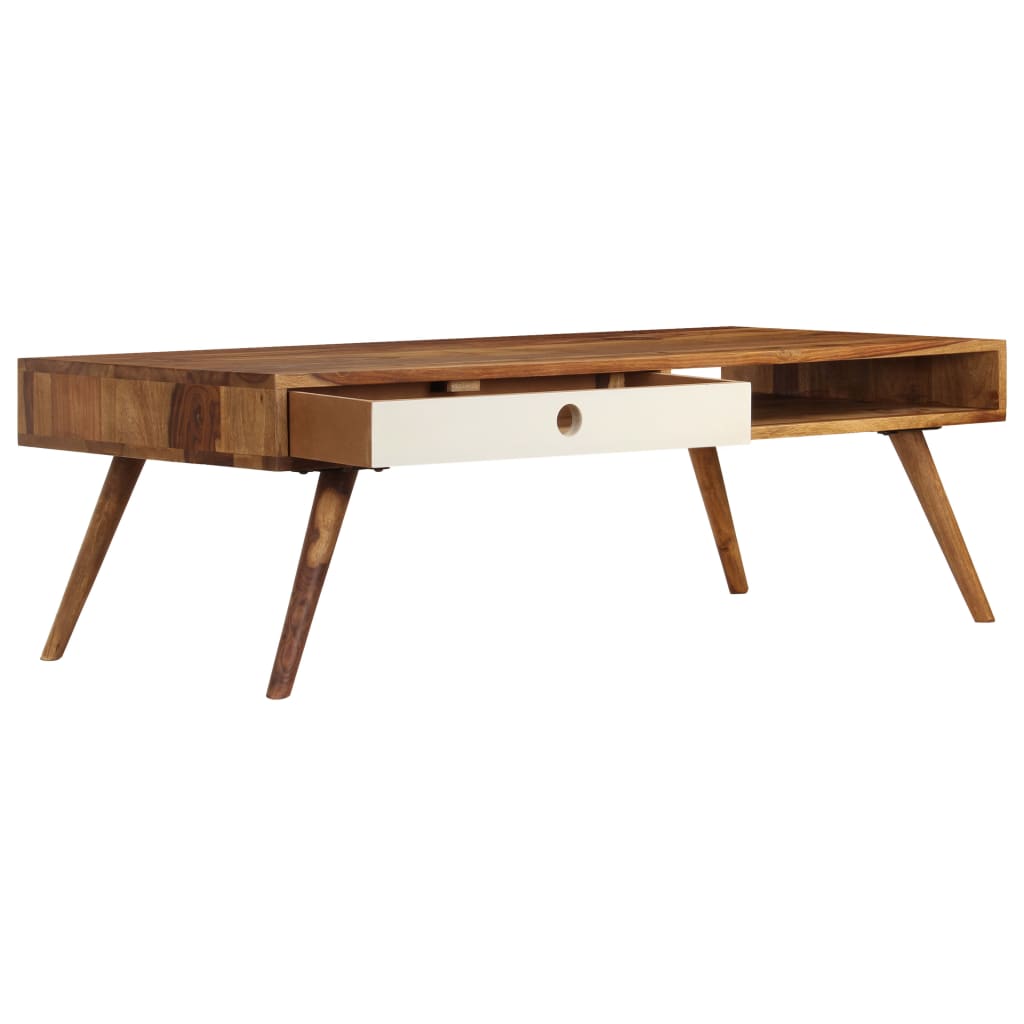 sofabord 110 x 50 x 35 cm massivt akacietræ
