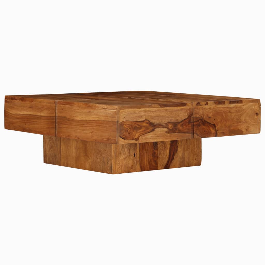 sofabord 80x80x30 cm massivt akacietræ