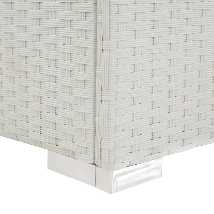 liggestol med hynde polyrattan hvid
