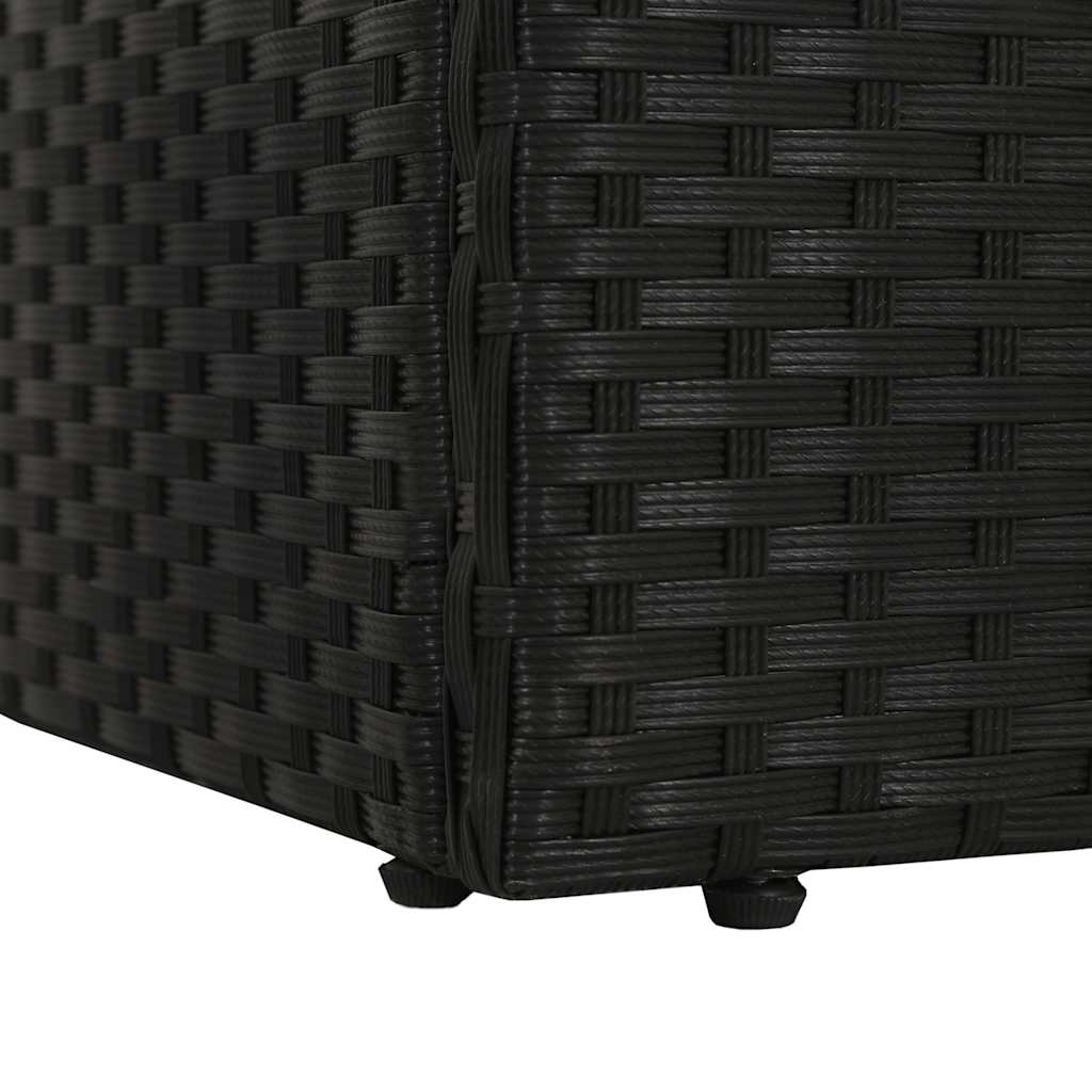 solseng sort 195 x 60 cm polyrattan