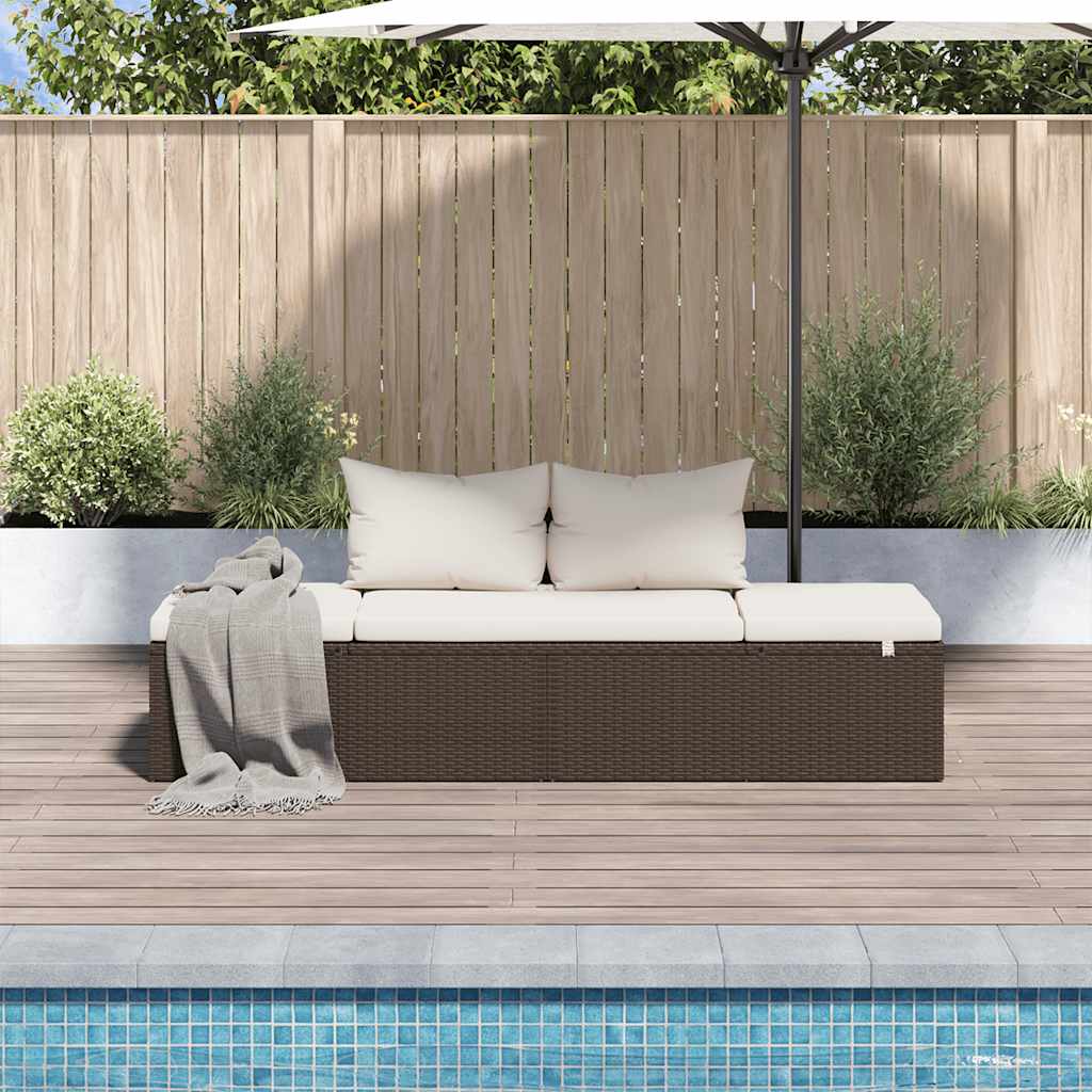 solseng brun 195 x 60 cm polyrattan