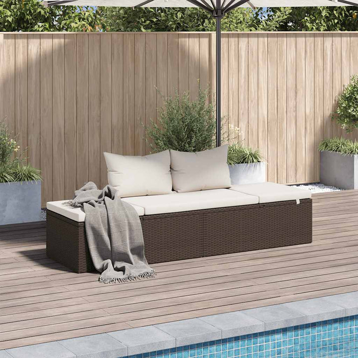 solseng brun 195 x 60 cm polyrattan