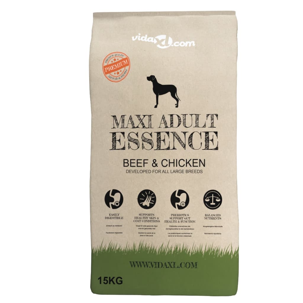 tørfoder til hunde 2 stk. Maxi Adult Essence Beef&Chicken 30 kg