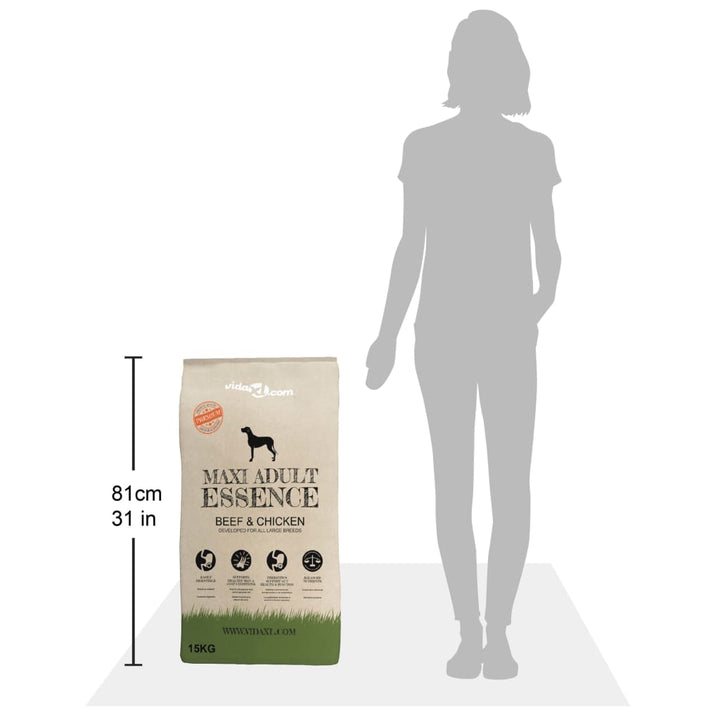 tørfoder til hunde 2 stk. Maxi Adult Essence Beef&Chicken 30 kg