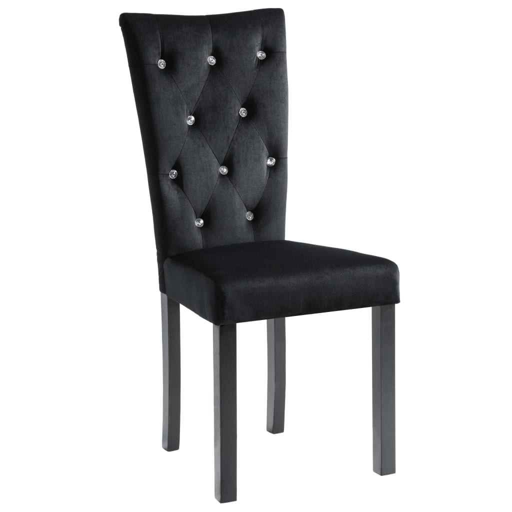 spisebordsstole 4 stk. velour sort