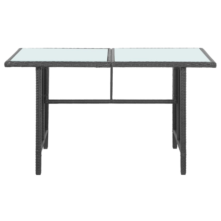 haveloungesæt 5 dele med hynder polyrattan sort