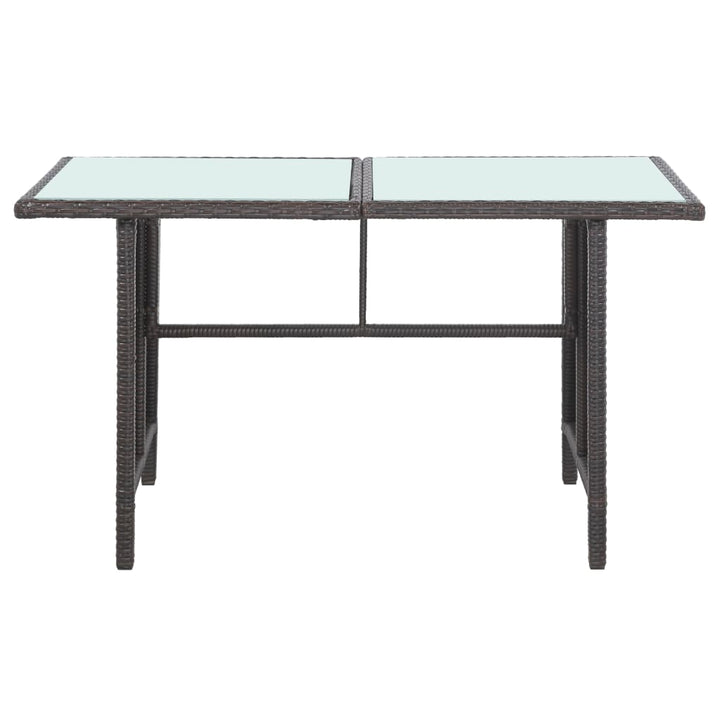 haveloungesæt 5 dele med hynder polyrattan brun