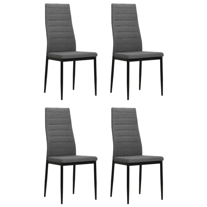 spisebordsstole 4 stk. stof lysegrå