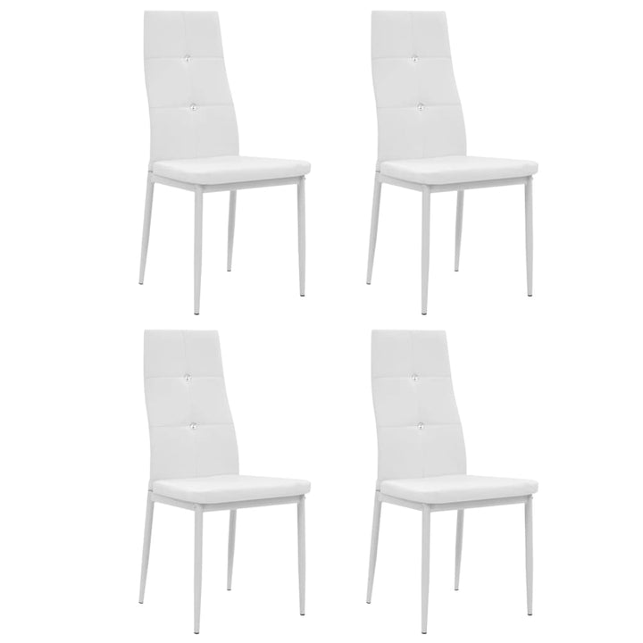spisebordsstole 4 stk. kunstlæder hvid