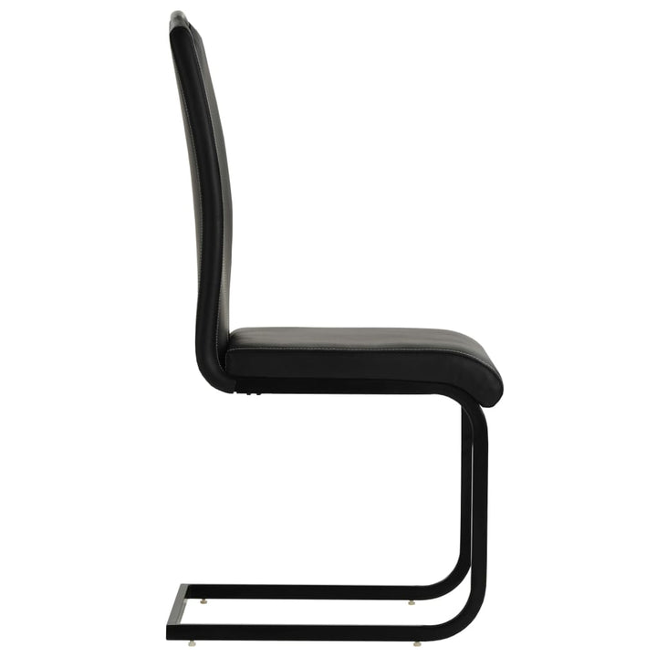 spisebordsstole med cantilever 4 stk. kunstlæder sort