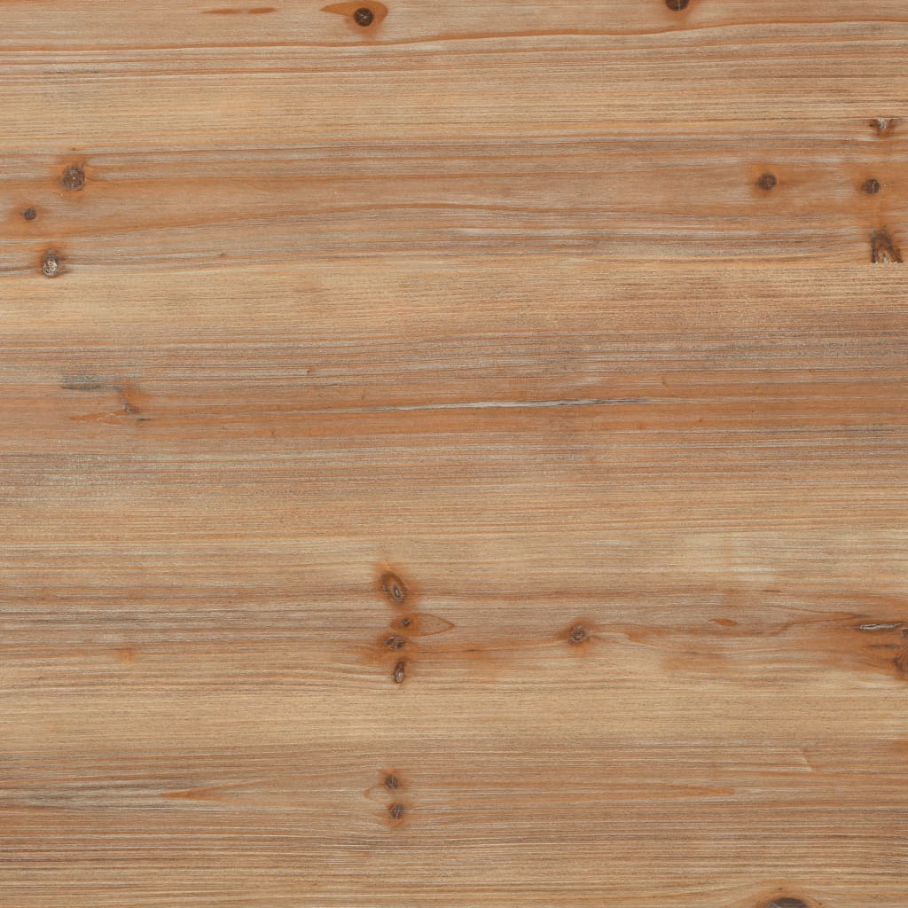 enkelt piedestal-skrivebord massivt grantræ og stål 100 x 50 x 76 cm