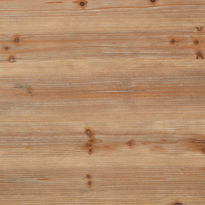 enkelt piedestal-skrivebord massivt grantræ og stål 100 x 50 x 76 cm