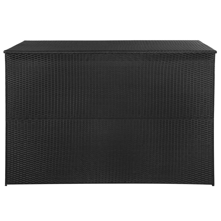udendørs opbevaringskasse 150x100x100 cm polyrattan sort