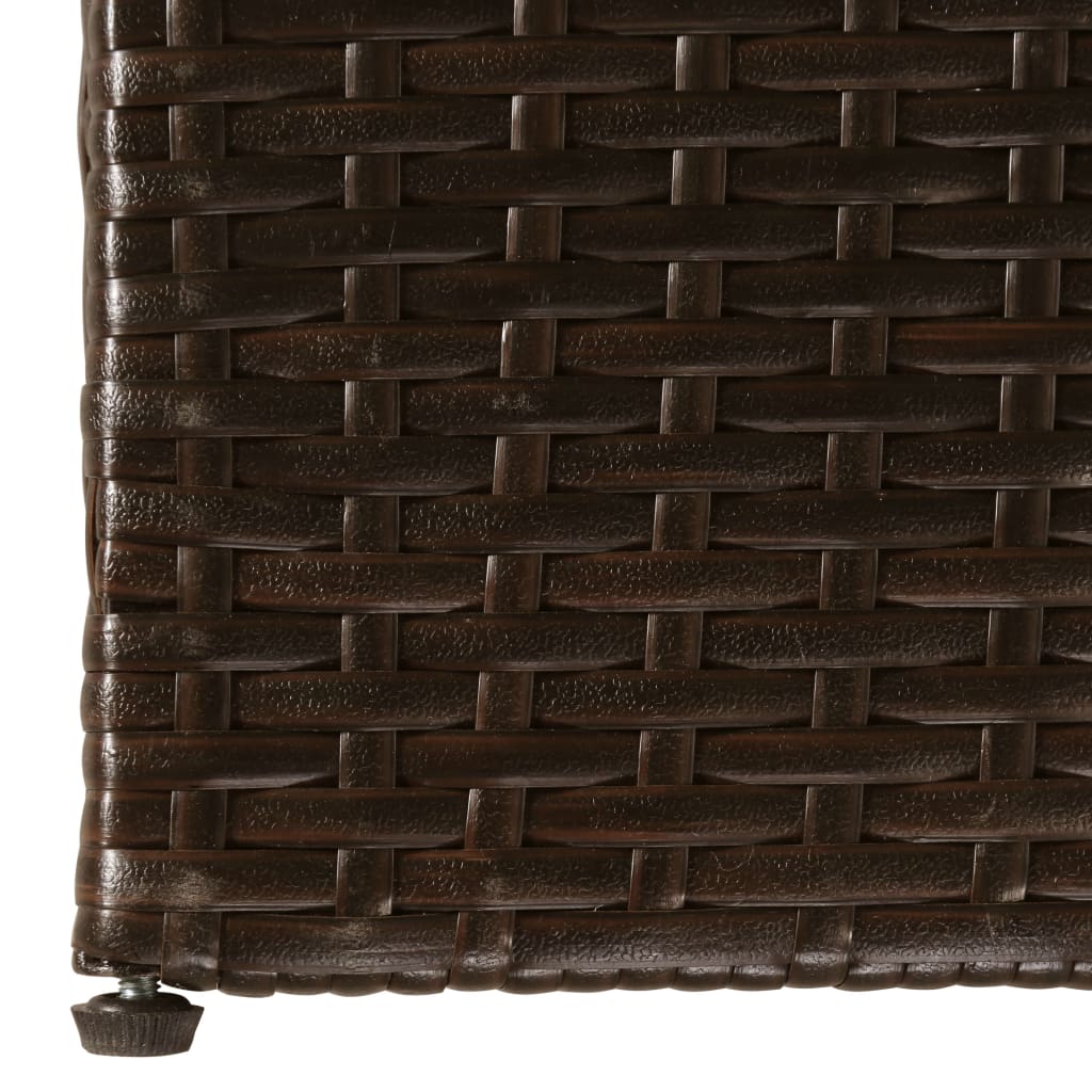 udendørs opbevaringskasse 150x100x100 cm polyrattan brun