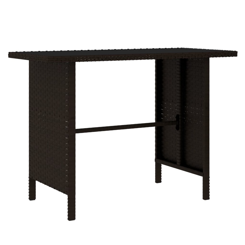 haveloungesæt 4 dele polyrattan brun