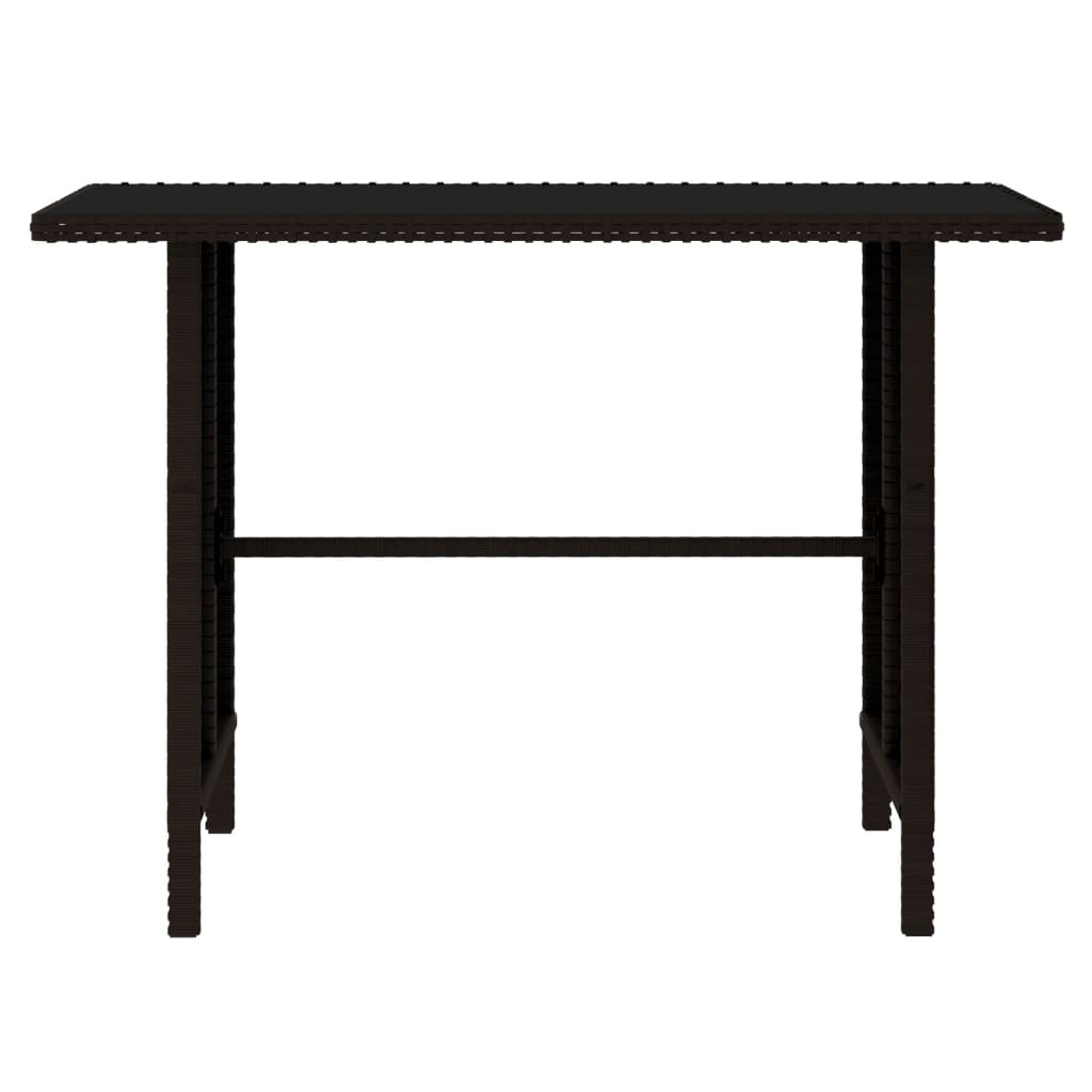 haveloungesæt 4 dele polyrattan brun