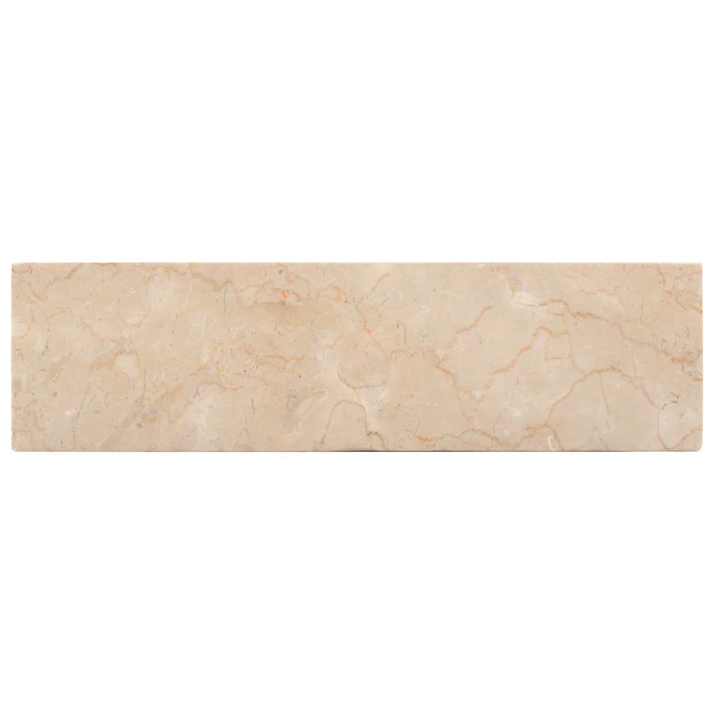 håndvask 45x30x12 cm marmor cremefarvet højglans