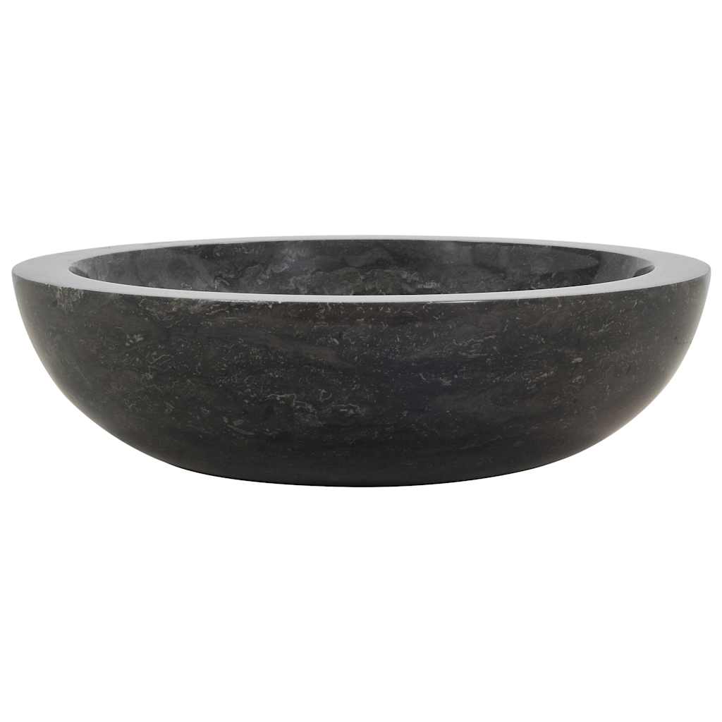håndvask 40 x 12 cm marmor sort