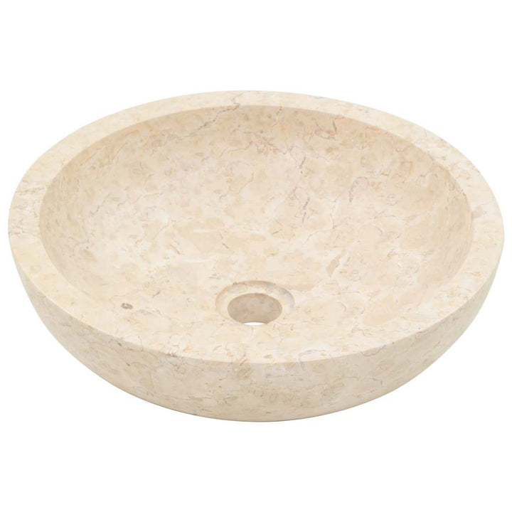 håndvask 40 x 12 cm marmor cremefarvet
