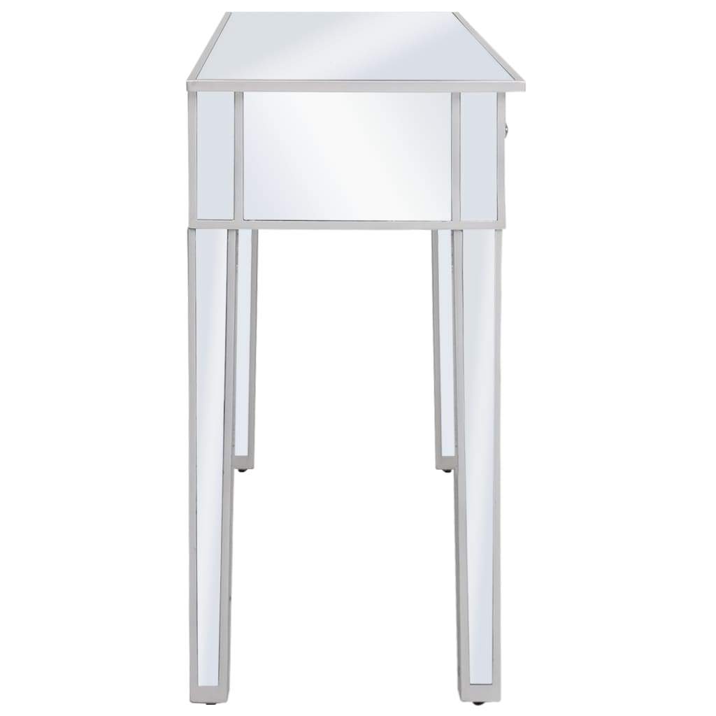 konsolbord med spejl MDF og glas 106,5 x 38 x 76,5 cm
