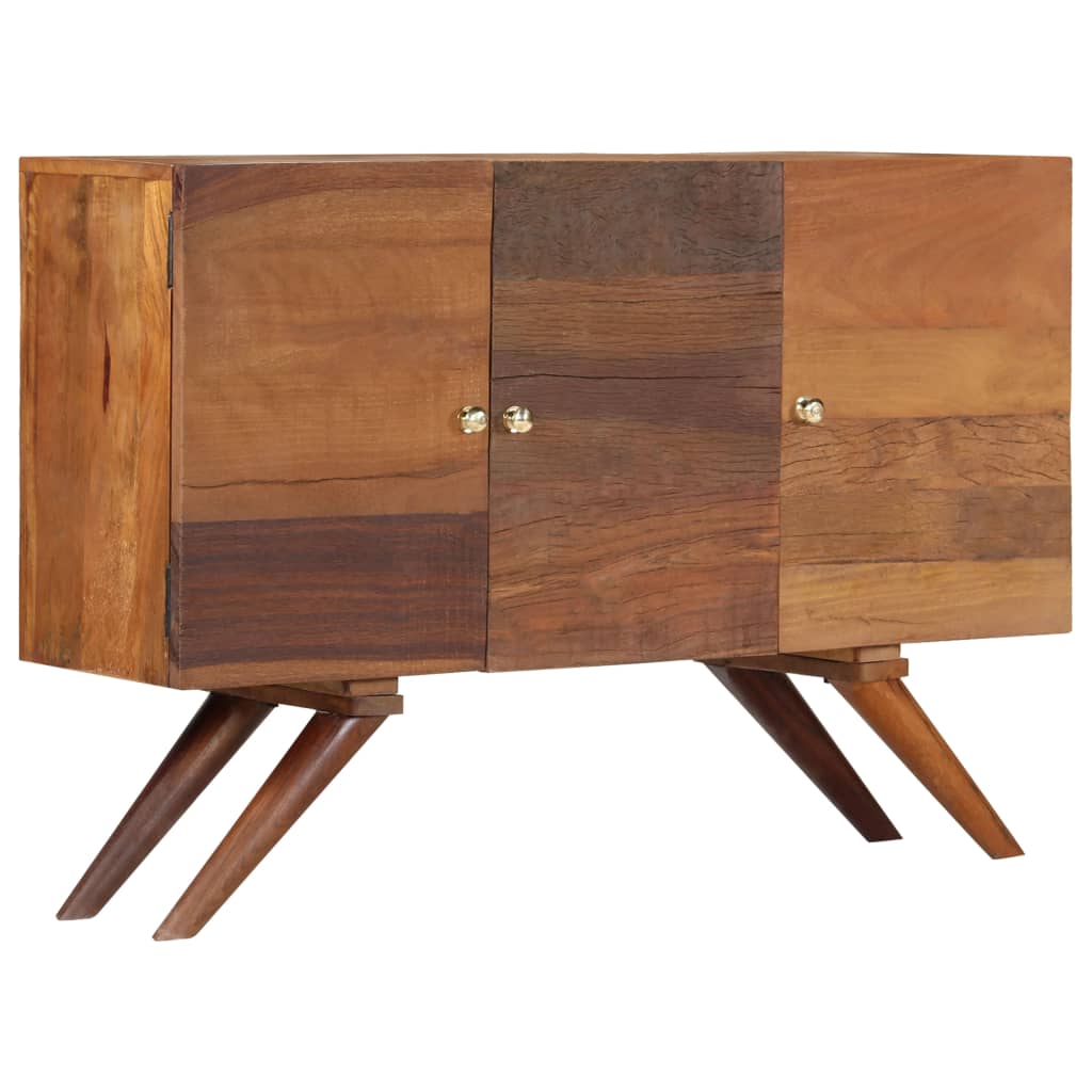 skænk 110x30x75 cm massivt genbrugstræ brun