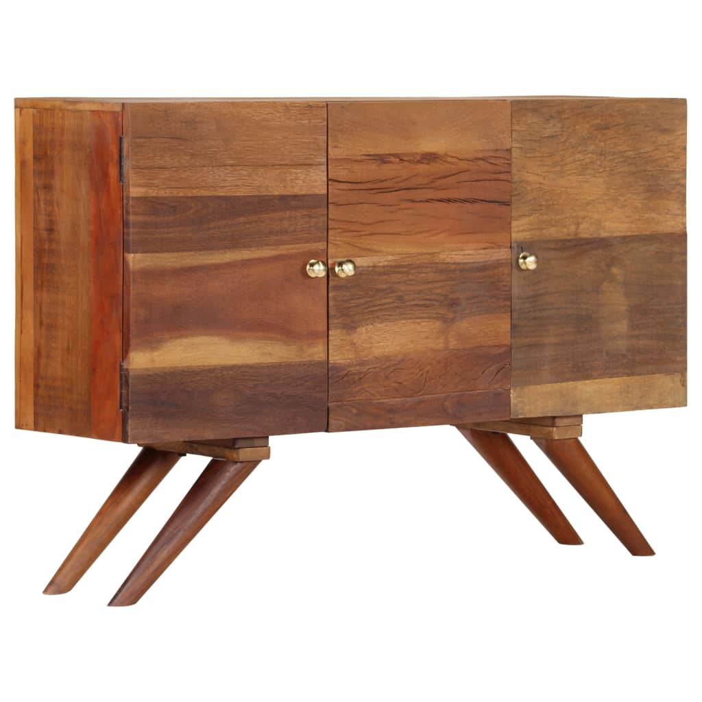 skænk 110x30x75 cm massivt genbrugstræ brun