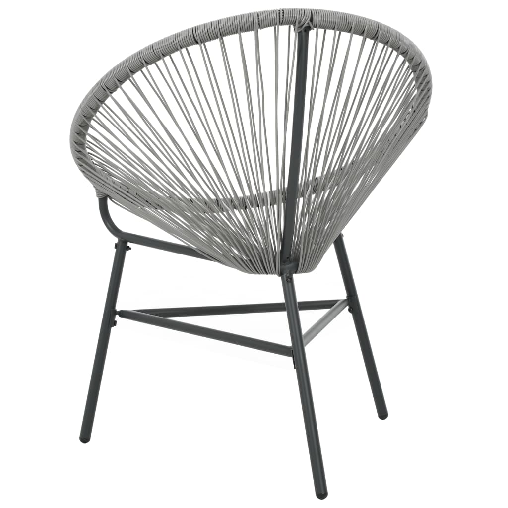 havestol polyrattan grå