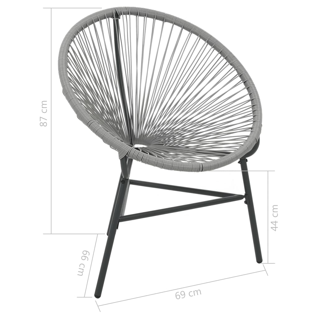 havestol polyrattan grå
