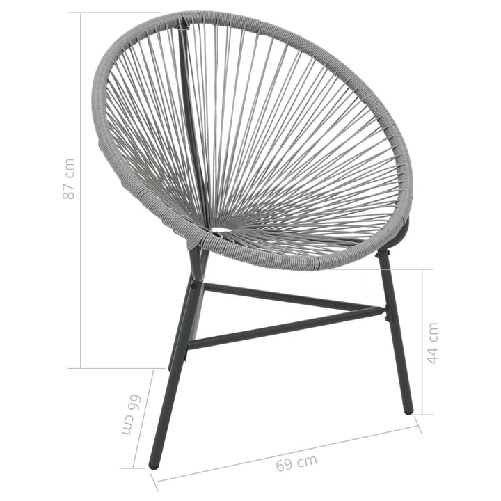 havestol polyrattan grå